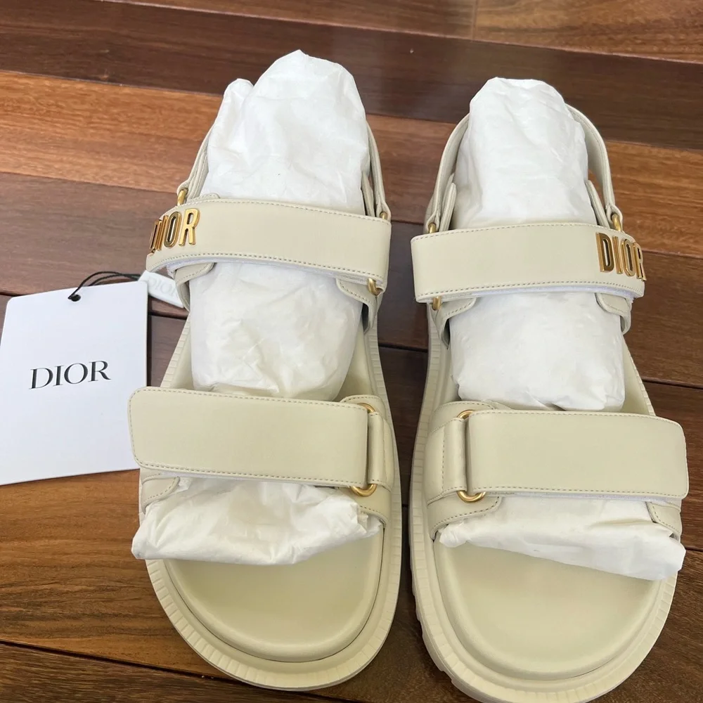 Dior Sandals sand size 9.5 NWT - Picture 2 of 8